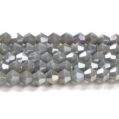Opaque Solid Color Electroplate Glass Beads Strands