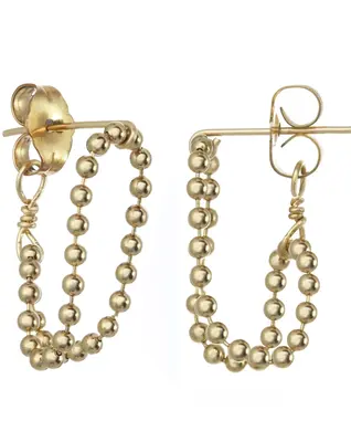 Venla Huggie Earrings | Metal Color: Gold