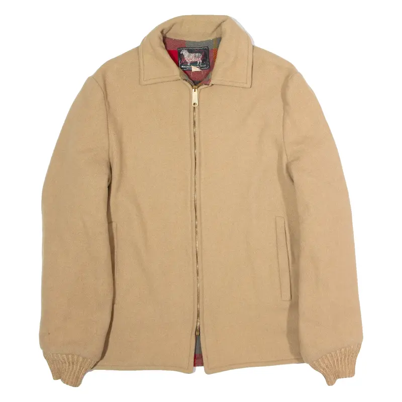 WOOLRICH Mens Jacket Beige Wool 70s M
