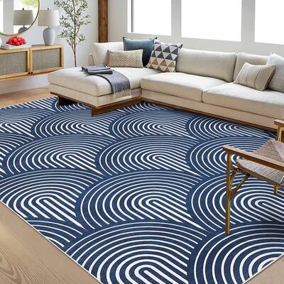 Garvee Washable Rug 6x9 Area Rugs for Living Room Modern Stripes Bedroom Rug Soft Indoor Large Rug Contemporary Abstract Acce...
