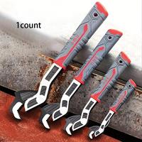 Heavy Duty Self-Locking Pipe Wrench Set, 6-12 Inch Adjustable Ratchet Wrench, Quick Release Plumbing Tool for Water Heating P...