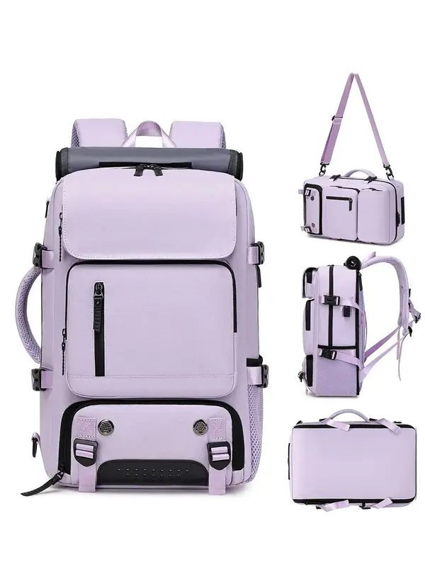 Large Capacity Backpack, Multi-functional Business Travel Backpack with Shoes Compartment & Usb Charging Port, Lightweight Da...