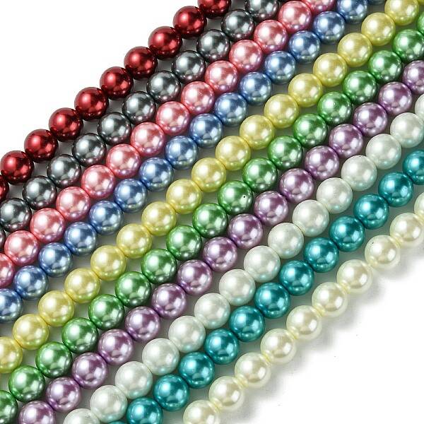 Eco-Friendly Glass Pearl Bead Strands