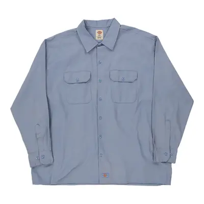 Dickies Shirt - 2XL Blue Polyester Blend