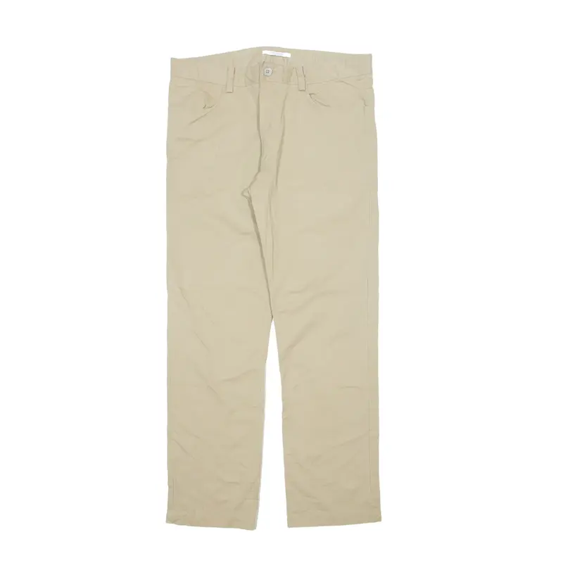CALVIN KLEIN Chino Trousers Beige Slim Tapered Mens W32 L30