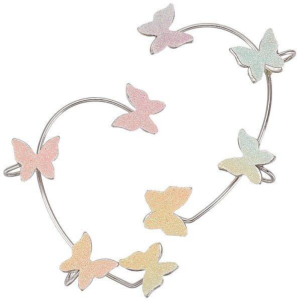 2Pcs 2 Styles Bling Butterfly Cuff Earrings