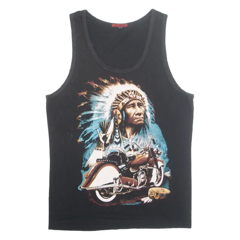 LAST REBELS Motorbike Mens Biker Vest Black Sleeveless 3XL