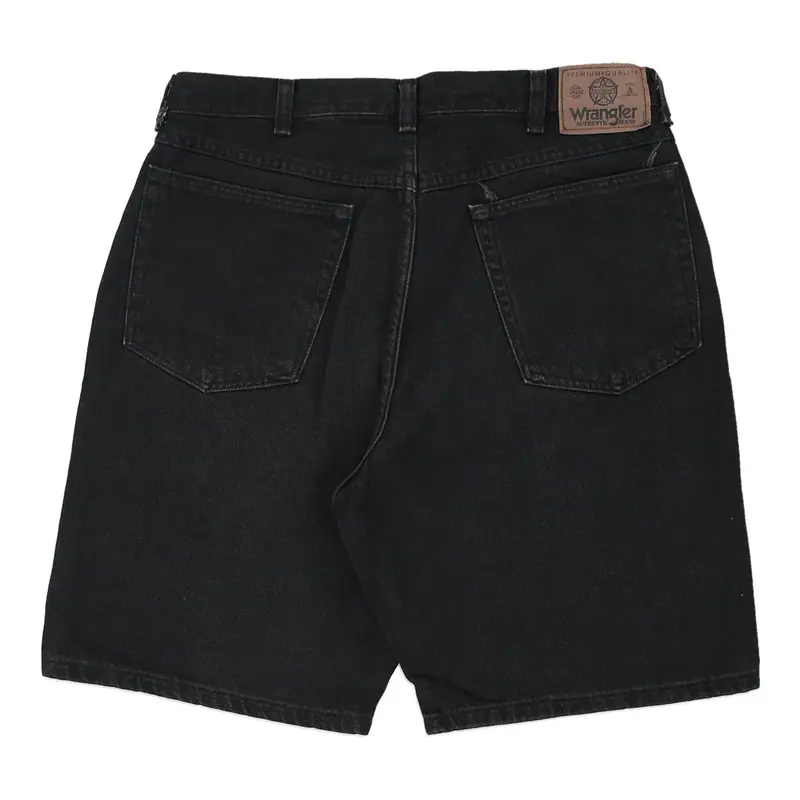 Wrangler Denim Shorts - 32W 10L Black Cotton