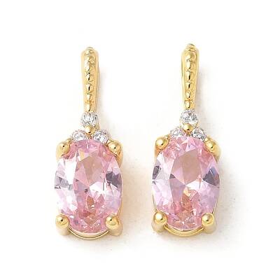 Brass Micro Pave Cubic Zirconia Pendants