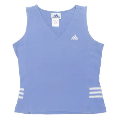 ADIDAS Womens Vest Purple Sleeveless V-Neck S