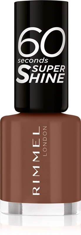 Rimmel 60 Seconds Super Shine Nail Polish Color 140 Chocolate Eclipse 8 ml