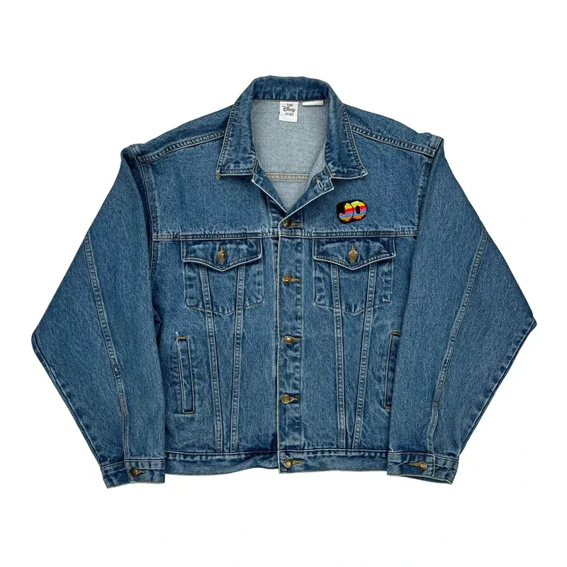 Disney Graphic Denim Jacket - Large Blue Denim