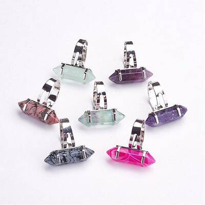 Natural Mixed Stone Finger Rings