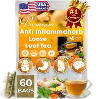 Anti-Inflammatea Loose Leaf Tea Bags with Ginger, Turmeric, Peppermint, Black Pepper, Cinnamon. Made with Natural Material Te...