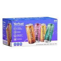 YERBAÉ Assorted 20-Pack Energy Drink - Naturally Caffeinated Beverage with Plant-Based Energy, 12 Fl. Oz.