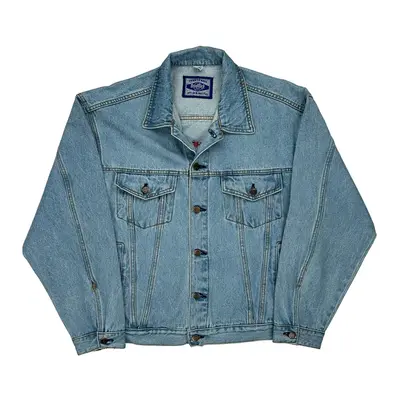 Chicago Hard Rock Cafe Spellout Denim Jacket - Large Light Wash Cotton