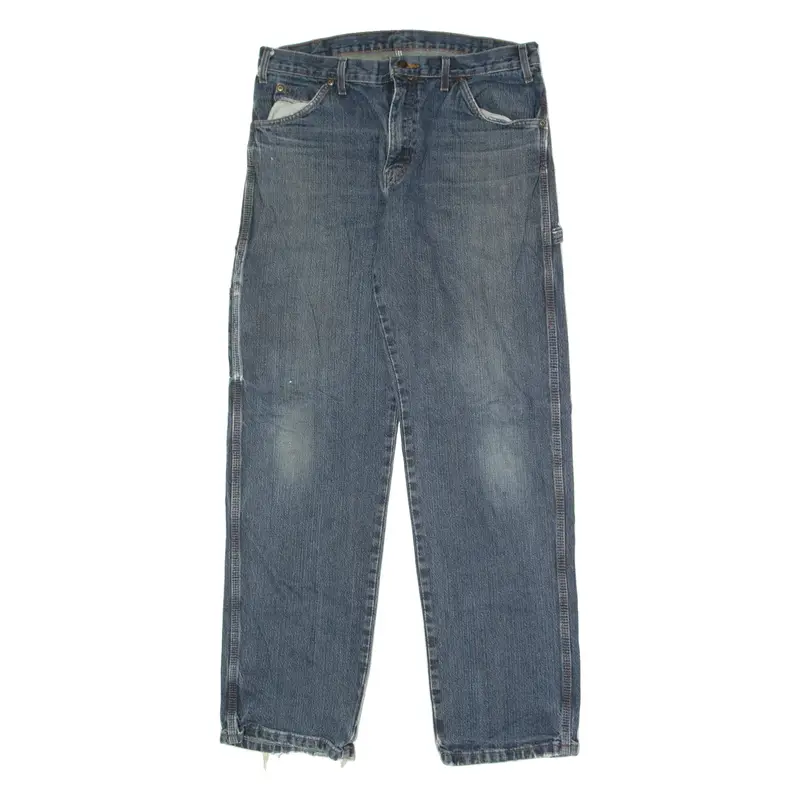 DICKIES Carpenter Mens Jeans Blue Regular Straight W34 L32