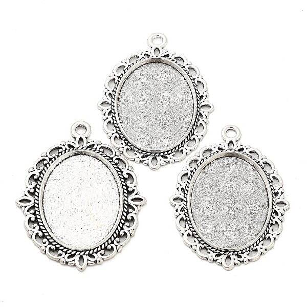 Tibetan Style Alloy Pendant Cabochon Settings