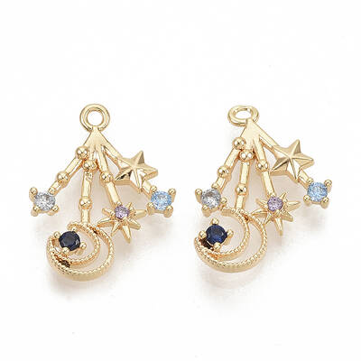 Brass Cubic Zirconia Pendants