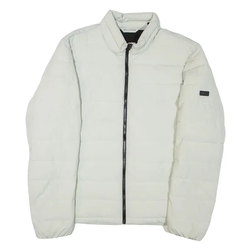 DKNY Mens Puffer Jacket Grey L