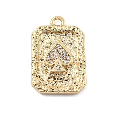 Brass Micro Pave Cubic Zirconia Pendants