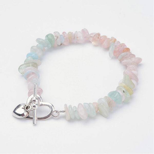 Natural Morganite Beaded Bracelets