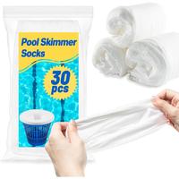 Pool Skimmer Socks Filte - 30PCS Pool Socks Skimmer Cleaning Filter Cleans Debris,Leaves for In-Ground,Above Ground Pools