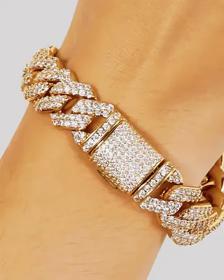 18K Diamond Gold Chain Bracelet - MASON CHUNKY CHAIN™ - On My Mind