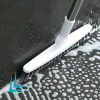 Bathroom Floor Brooms, 1 Count Multifunctional Long Handle Bathroom Tub Tile Floor Wall Window 180 ° Rotation Cleaning Brush...