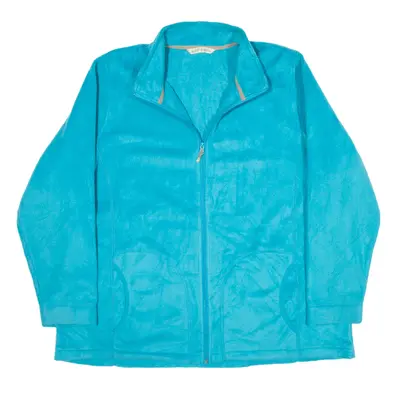 WOOLRICH Fleece Jacket Blue Womens 2XL