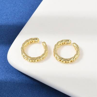 Brass Cuff Earrings