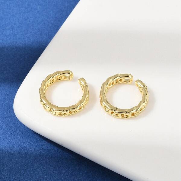 Brass Cuff Earrings