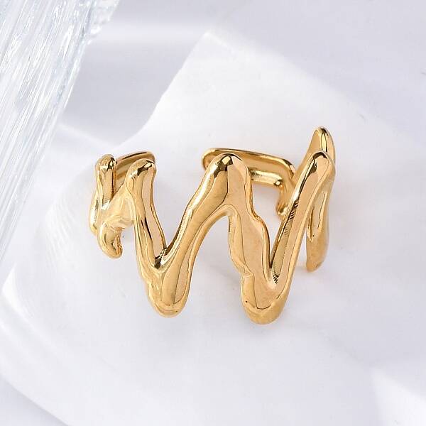 Marine Animal Theme 304 Stainless Stee Open Cuff Rings