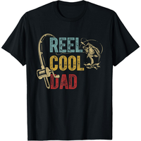 Cotton Short Sleeves Reel Cool Dad Fishing Shirt Father's Day Fisherman T-Shirt