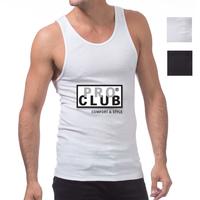 PROCLUB Men's 3 Pack Cotton Ribbed A-Shirts PRO CLUB A Shirt Underwear Tank Top Undershirts Ashirts A Shirts Casual Slim Fit ...