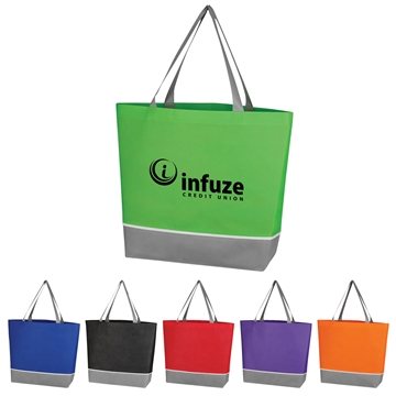 100 Custom Non-Woven Overtime Tote Bag - Water Resistant