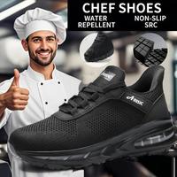 Slip Resistant Shoes - Non Slip Work Shoes For Men Slip On Sneakers - Comfort Kitchen Chef Food Service Zapatos Trabajo Footw...
