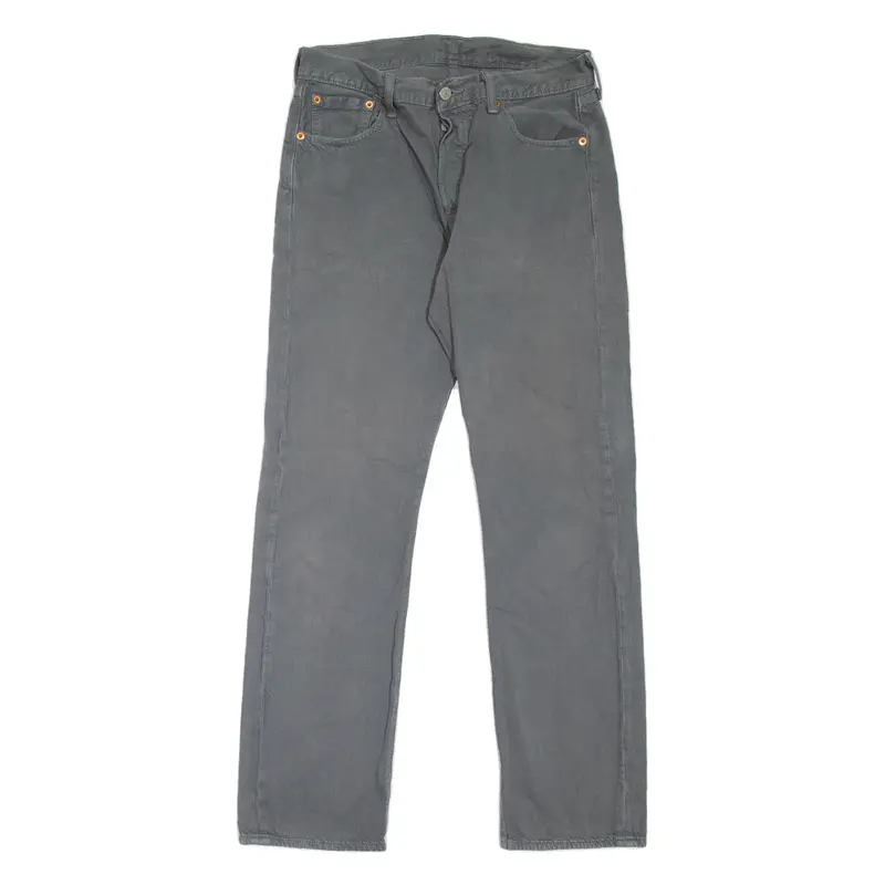 LEVI'S 501 Mens Jeans Grey Regular Straight W30 L30