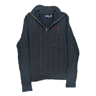 Polo By Ralph Lauren 1/4 Zip - XL Black Cotton