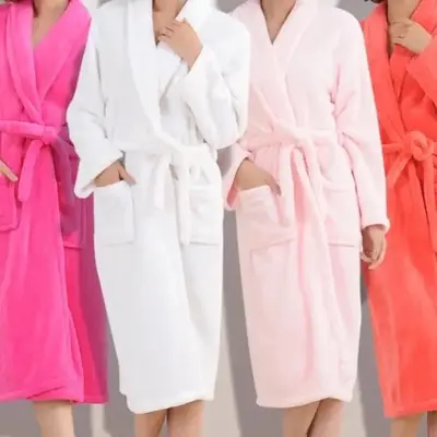 Unisex Long Sleeve Robe - Available in Various Colors Including Pink, White, red, blue and Orange