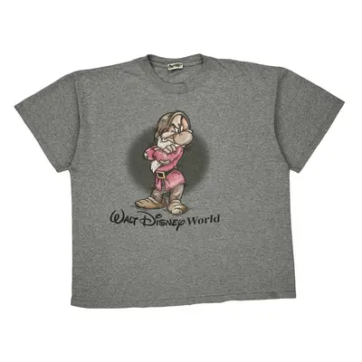 Disney Graphic T-Shirt - XL Grey Cotton