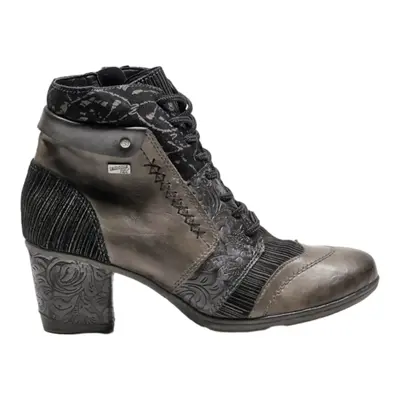 REMONTE Lace-Up Boots Grey Leather Womens UK 5