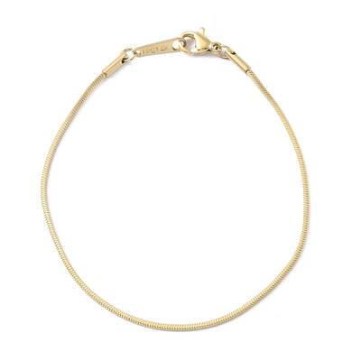 Ion Plating(IP) 304 Stainless Steel Flat Snake Chain Bracelets for Men Women