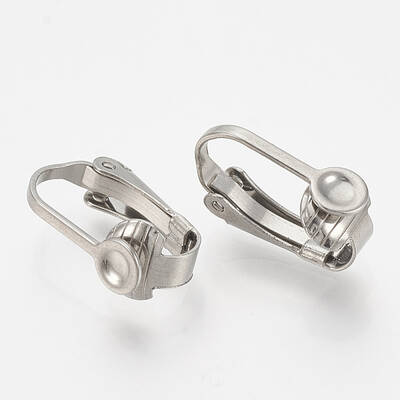 Tarnish Resistant 304 Stainless Steel Clip-on Earring Settings