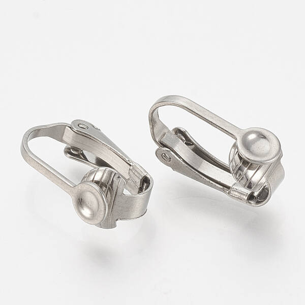 Tarnish Resistant 304 Stainless Steel Clip-on Earring Settings