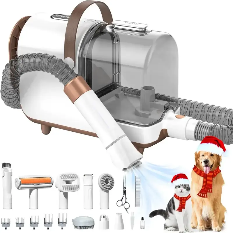 Bunfly Cat/Dog Grooming Kit Vacuum for Shedding Grooming Hair, Quiet, Pet Grooming Tools