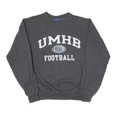 CHAMPION UMHB Football USA Sweatshirt Grey Mens S