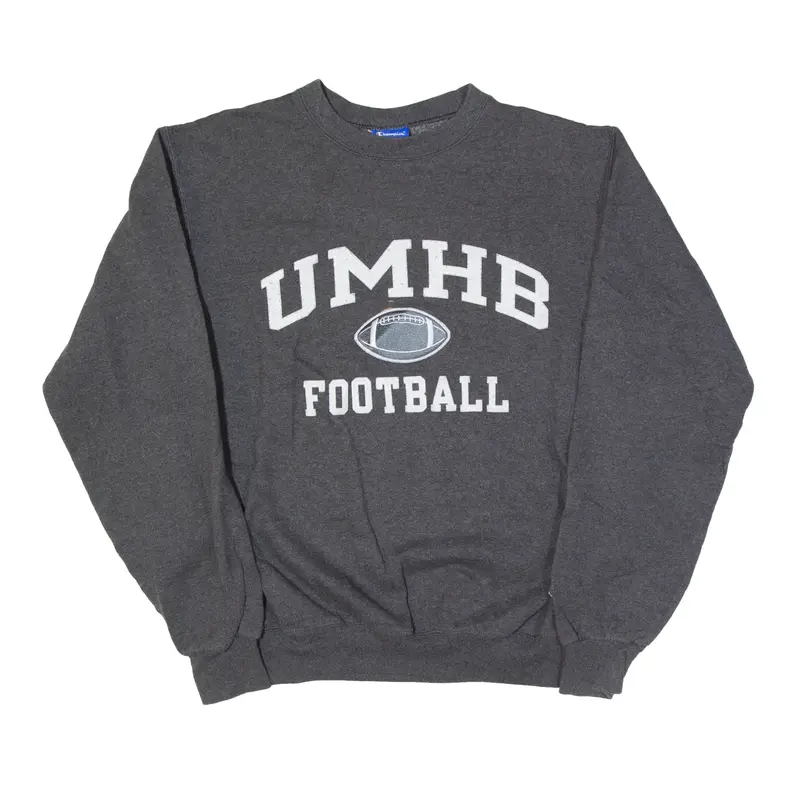 CHAMPION UMHB Football USA Sweatshirt Grey Mens S