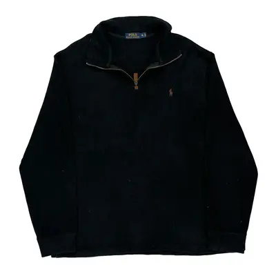 Ralph Lauren 1/4 Zip - XL Black Cotton