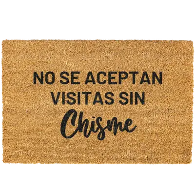 No se aceptan visitas sin chisme doormat, Welcome Mat, Funny, Spanish door mat